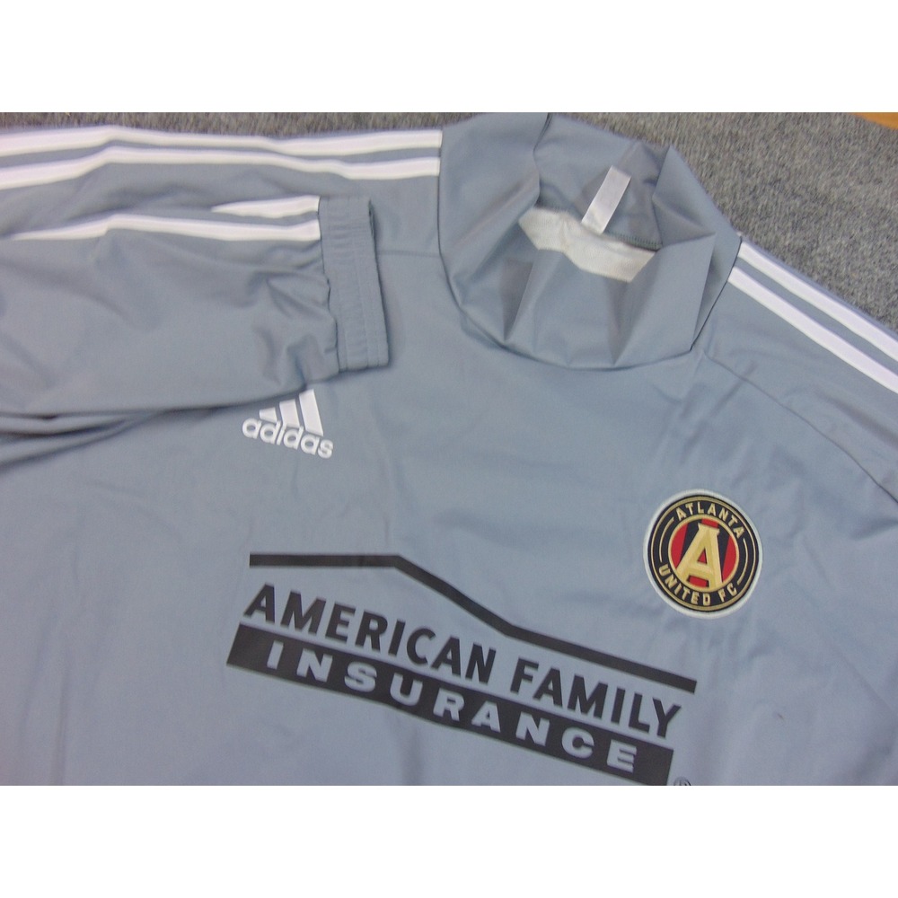 Atlanta‎ United FC Training Jacket Mens 3XL Gray Adidas Climastorm Soccer